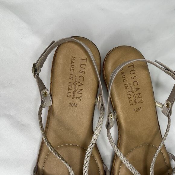 Tuscany By Easy Street Made In Italy Sandals Size 10M, 2 In Wedge Heel, bohemian - Picture 2 of 7